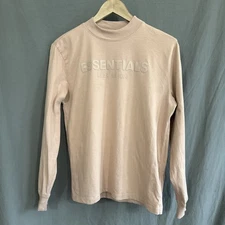 Fear of God Essentials Long Sleeve Mock Neck Tee Blush Beige Neutralcore Size L