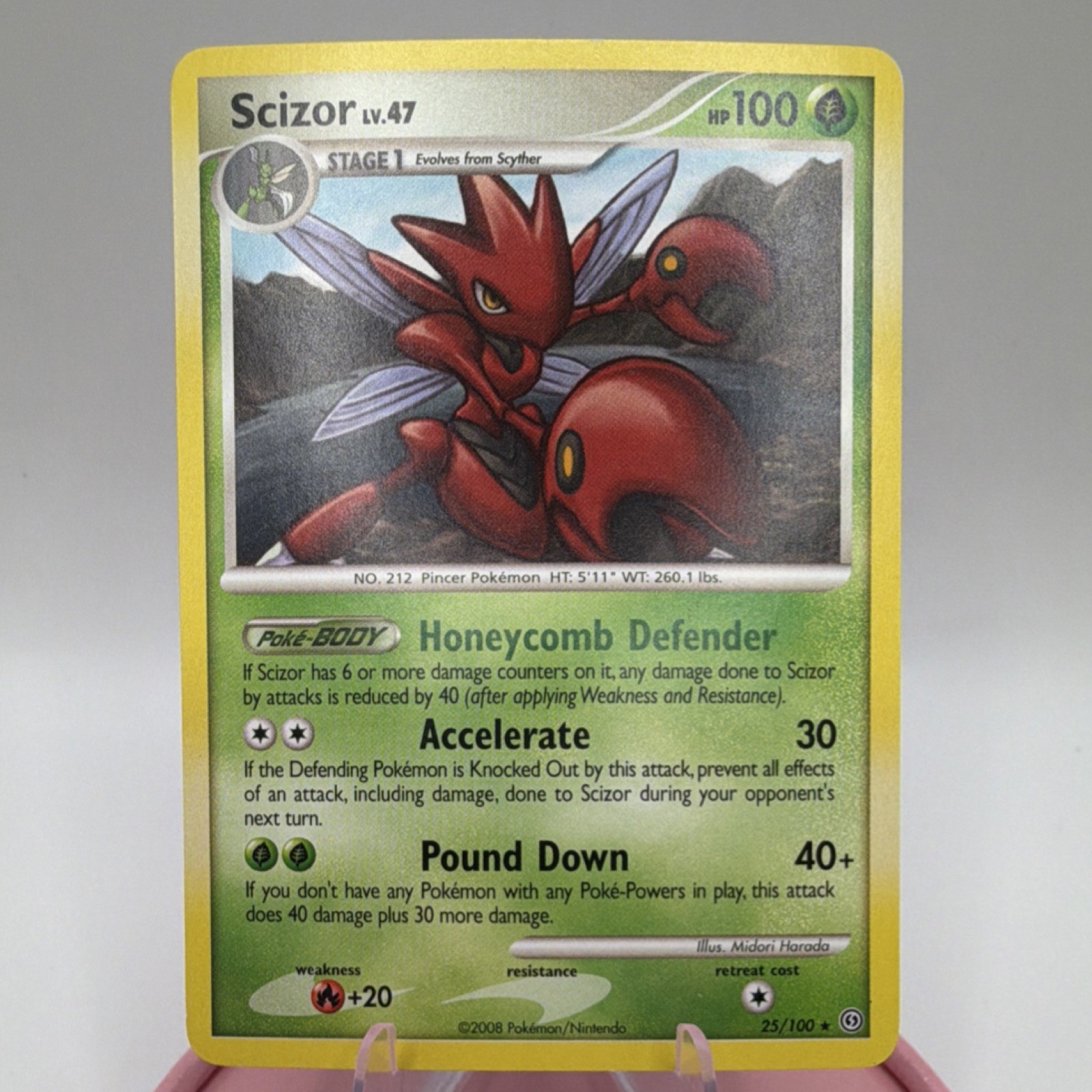 The Pokémon Company Scizor 25/100 Stormfront Rare Regular Stage 1 LP