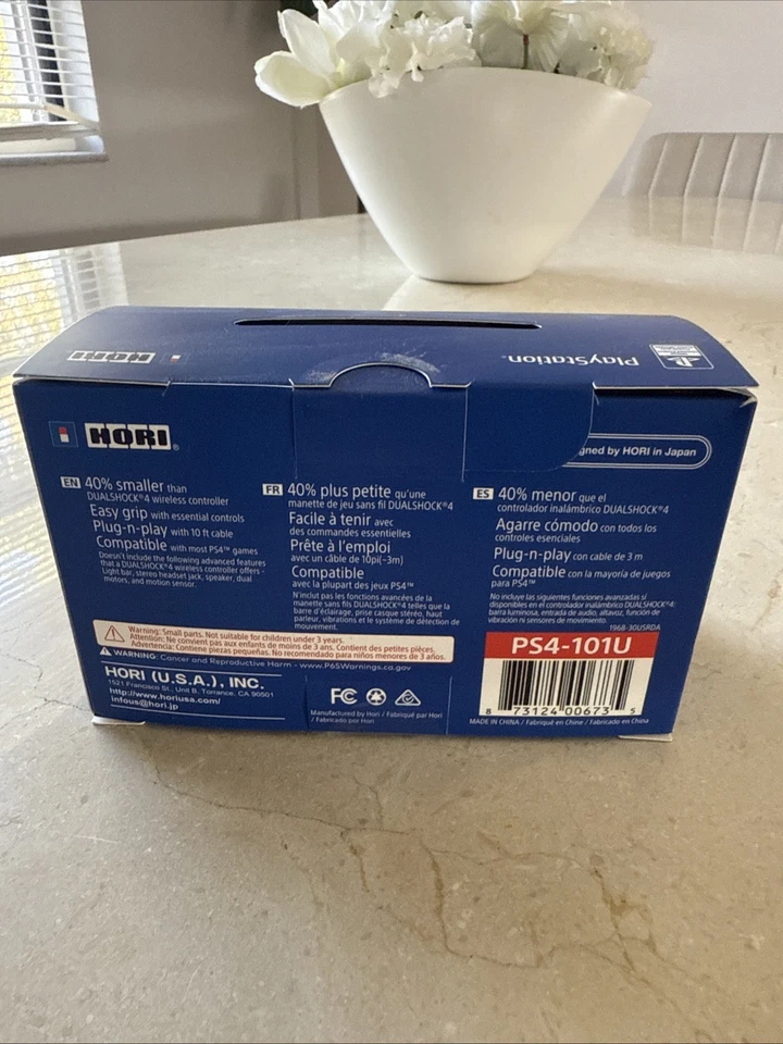 HORI *OFFICIAL* Mini Wired Gamepad *RED EDITION* (PS4) [ USB Controller ] - Image 2 of 3