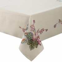 Tischdecke Gobelin 140X180Cm Blumen Rustikal Tisch Deko Tischtuch Tischunterlage