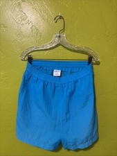 Vintage 90s Mervyns Cheetah Swim/Surf Trunks Shorts Medium Retro Teal