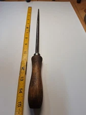 Vintage Round Rasp File Tapered Wood Handle Patina Cabinet Woodworking Tool  