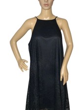 La Ropas Little Black Lace Overlay Dress Size Medium