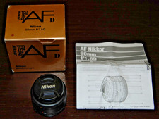 OBIETTIVO NIKON NIKKOR F AF D 50mm f 1.8 D CON IMBALLO E LIBRETTO