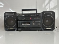 Sharp GF-A200 Boombox Radio Cassette Player. X-Bass Radio Works