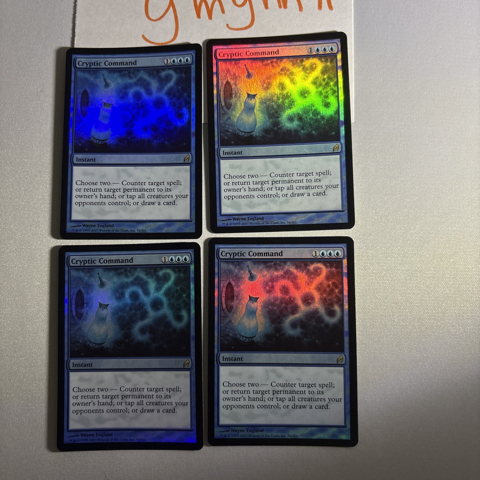 MTG Foil X4 Cryptic Command Lorwyn 4x