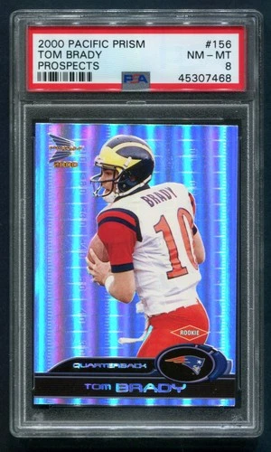 2000 Pacific Prism Tom Brady RC 504/1000 PSA 8 NM-MT