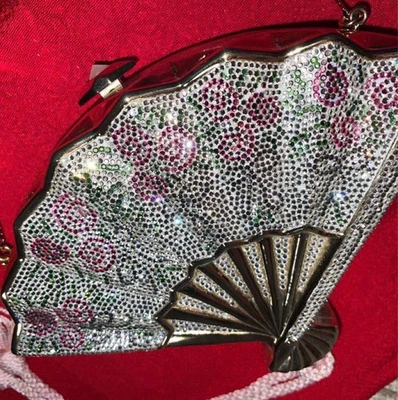 JUDITH LEIBER SWAROVSKI CRYSTAL MINAUDIERE EVENING BAG - Image 1 of 4