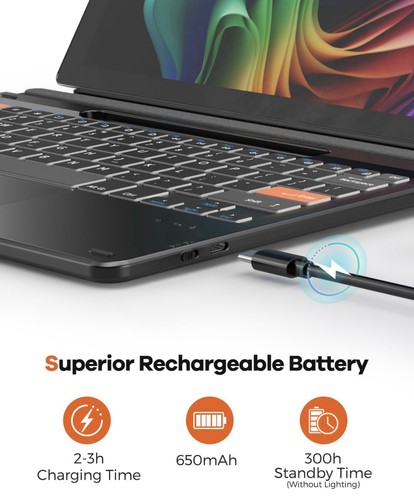 Surface Pro 11/10/9/8/X Gen 13” Keyboard, Bluetooth Keyboard w/ Touch Pad & Pen - Picture 6 of 7