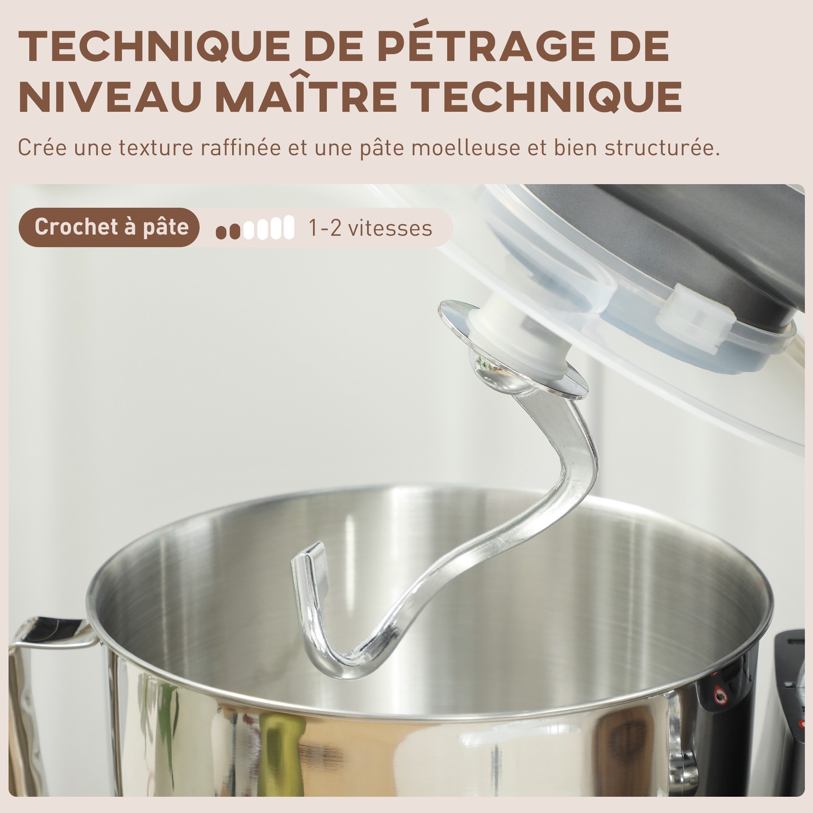 Impastatrice Planetaria 1.300 W, Robot Da Cucina Professionale 4,5 L, Ciotola In foto 5