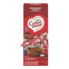 Coffee-mate 76060 0.38 oz Mini Cups Coffee Creamer - Peppermint Mocha 50/BX New