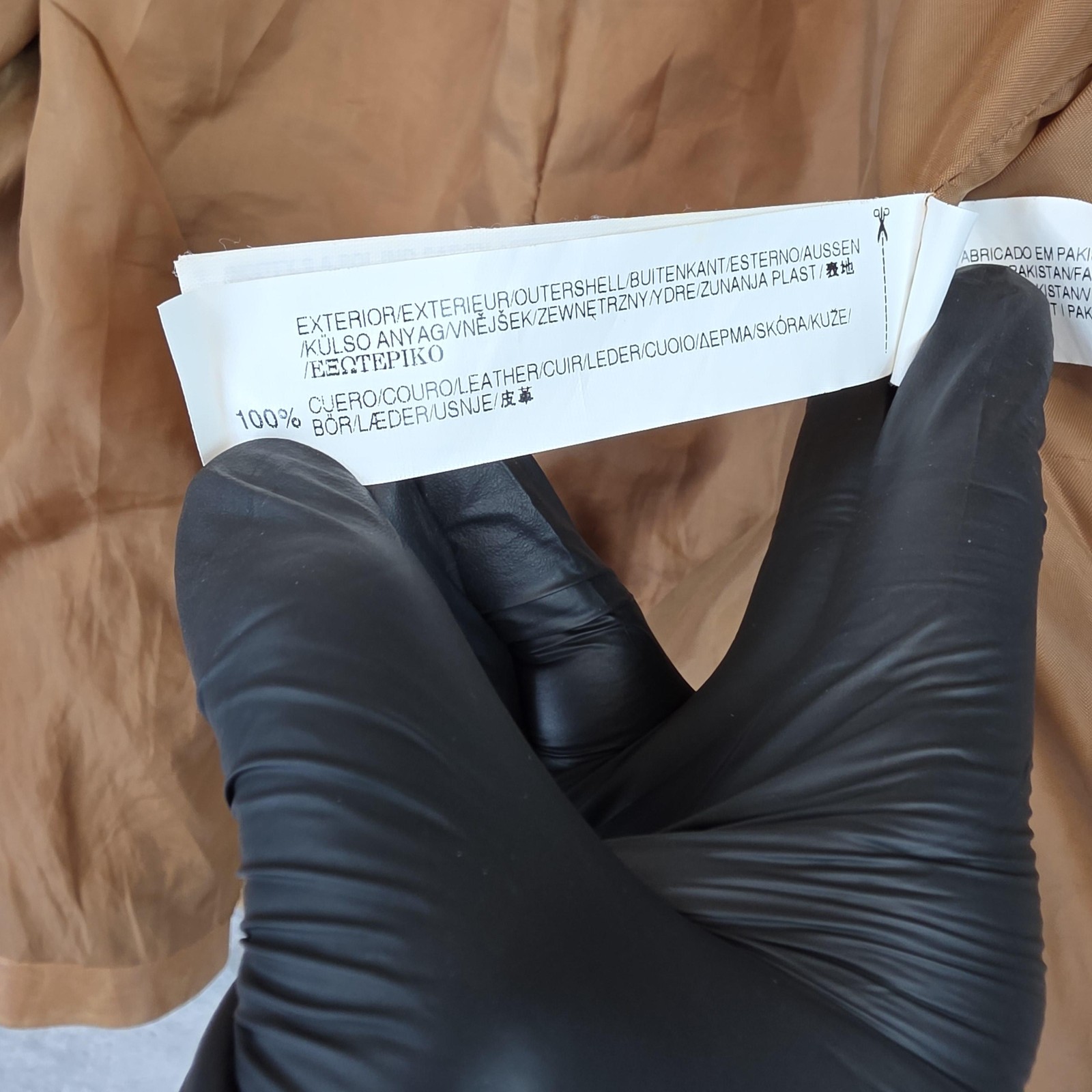 Zara Basic Jacket Womens Small Brown Leather Belt… - image 8