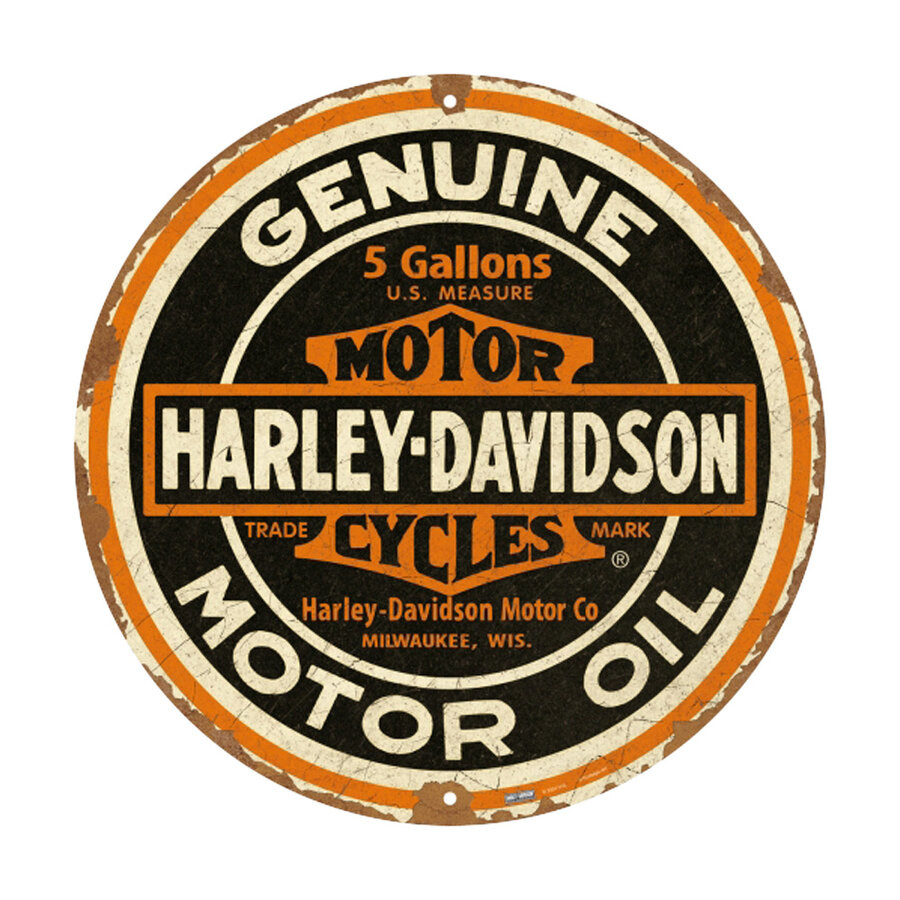 NOSTALGIC ART Cartello Tondo latta diametro 35 Harley