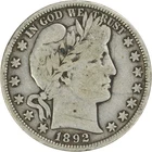 1892 Barber Silver Half Dollar VG Uncertified #336