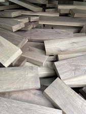  Black Walnut 10 pieces board 1”x2”x 8”+Solid , Kiln Wood Boards S2S  