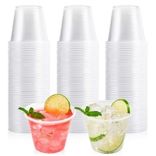 300 Pack 9 oz Disposable Clear Plastic Cups, 9 Ounce Party Cups for Cocktail,...