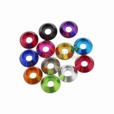M2 M2.5 M3 M4 Aluminum Alloy Cone Cup Head Washers Gasket Fit for Screws & Bolts