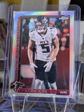 2025 Topps Chrome Football Drake London Refractor #12 Falcons
