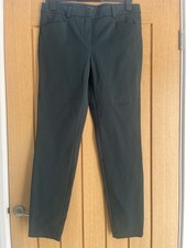 Pantalone sartoriale Luisa Spagnoli verde scuro con elastico italiano taglia 44 Ik 12