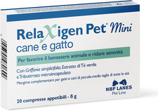 NBF Lanes | Relaxigen Pet Mini Cane E Gatto, 20 Compresse Appetibili, per Favori