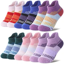 LANLEO Kids Merino Wool Ankle Hiking Athletic Running Socks Girls Boys Teens ...