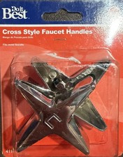 Do It Best Cross Style Faucet Metal Handles Fits Most 411664 New Set of 2