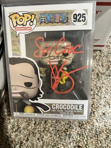 John Swasey Autographed and Inscribed "Sir Croc"  One Piece Crocodile Funko Pop