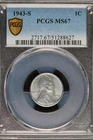 1943 S Steel Lincoln Wheat Cent PCGS MS67 *DoubleJCoins* JL1100-414