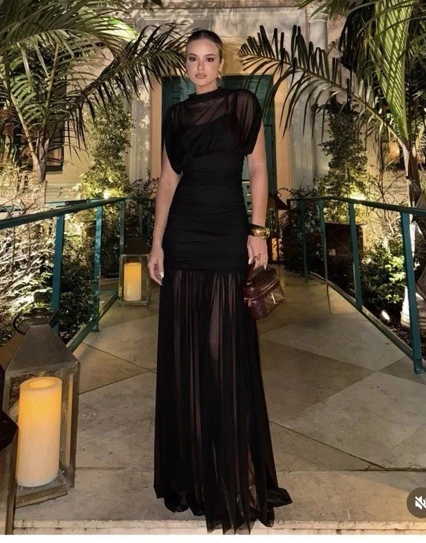 black tulle dress zara Zara Gown with English Net Skirt