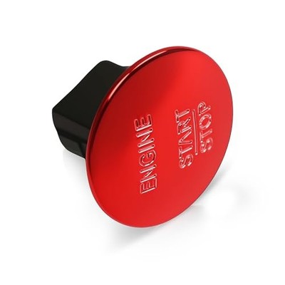 Keyless Push Start Button Cover Engine Start Stop Button Ignition Switch Red