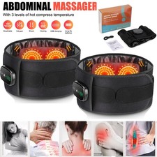 Cordless Infrared Heated Back Support Lumbar Lower Back Massage Belt Pain Relief