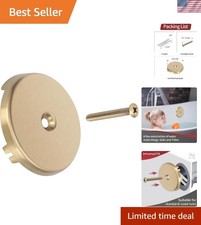 Contemporary Brushed Gold Bathtub Drain Trim with Stainless Steel - Easy Install