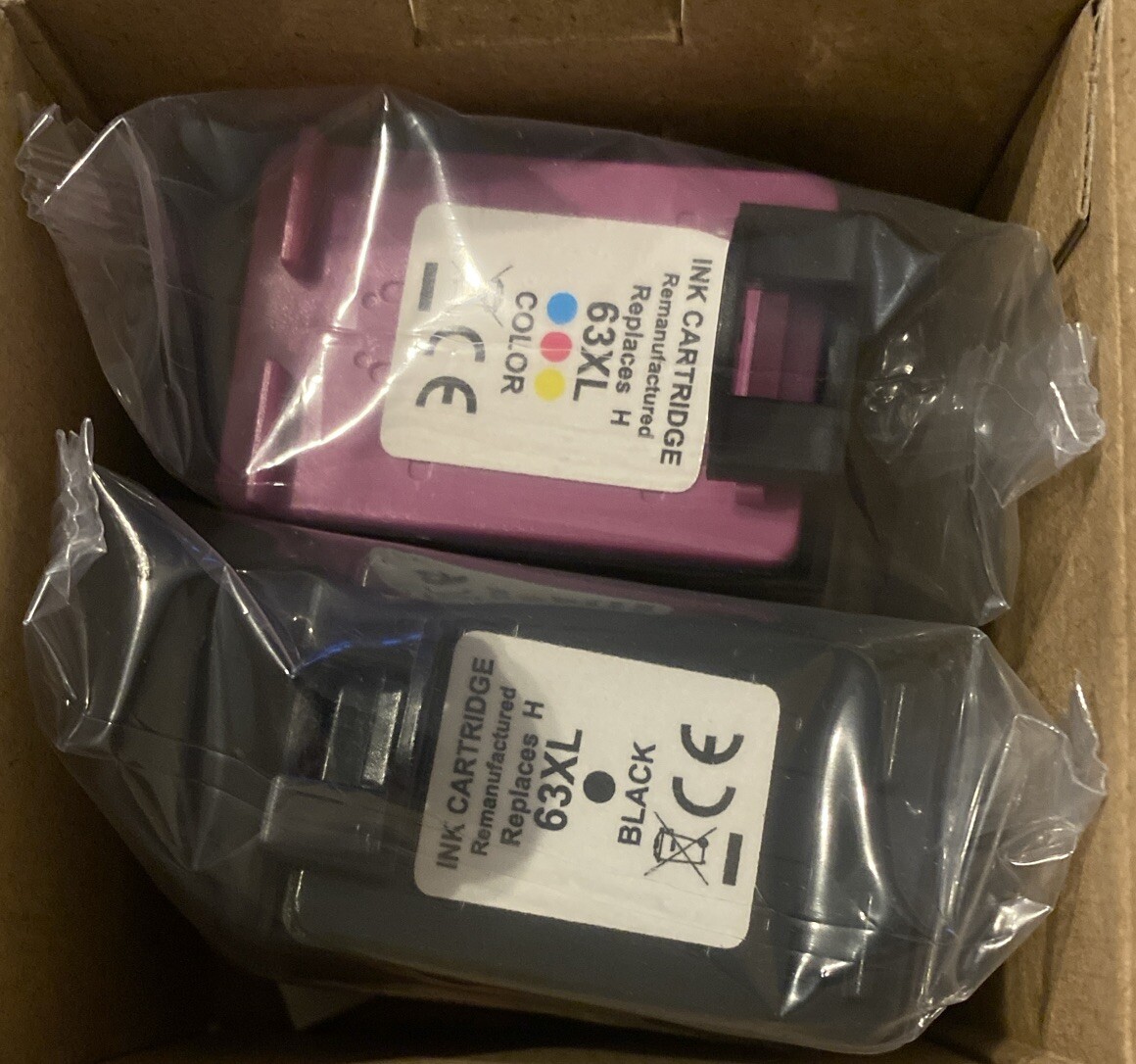 63XL Ink Cartridge for HP 63 OfficeJet 3830 4650 4655 5255 ENVY 4512