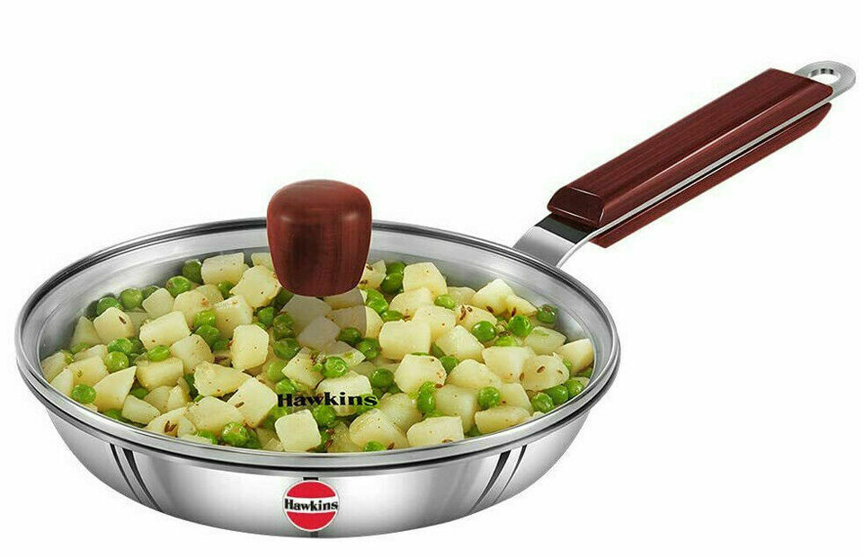 Hawkins Nonstick Aluminium Appe Poêle Avec Couvercle Verre 12