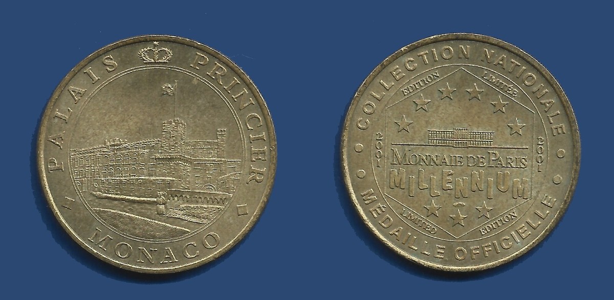 2001 Monnaie de Paris mint coin Monaco Palais Princier