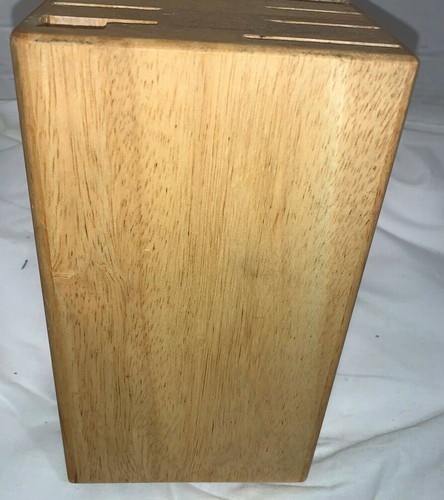 SABATIER Knife Block, Wooden Knife Cutlery Natural Wood Storage Block - 14 Slot - 第 5/7 張圖片