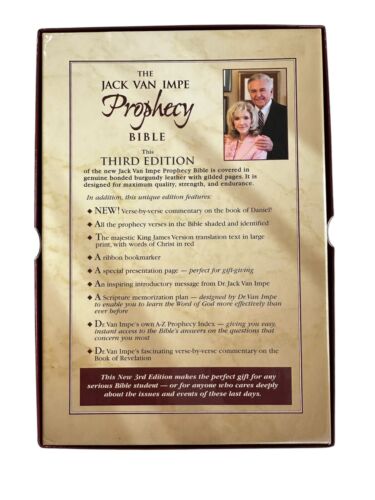 The Jack Van Impe Prophecy Bible KJV Red Letter Third Edition Study Leather - Picture 4 of 14
