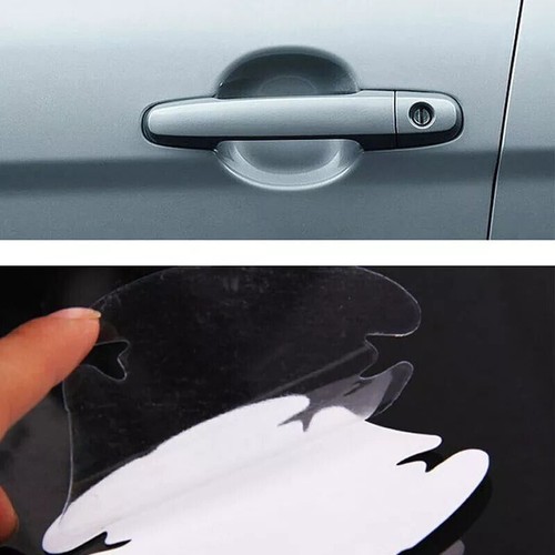4 pegatinas transparentes para manija de puerta de automóvil película protectora antiarañazos accesorios para automóvil - Imagen 2 de 7