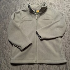 Kids Bass Pro Shops Small Fleece Jacket Gray Full Zip Boys Or Girls Outdoor