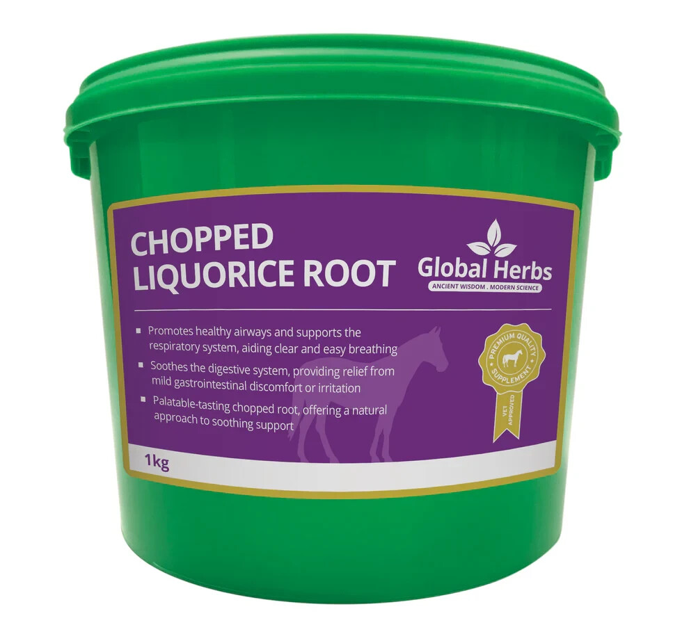 Global Herbs Chopped Liquorice Root 1kg Horse Supplement