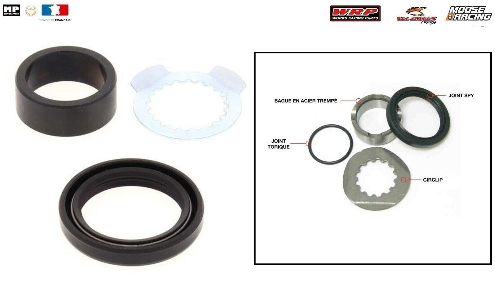 Kit Arbre de Sortie de Boite 25-4023 pour Moto Yamaha YZ125 2005-2015
