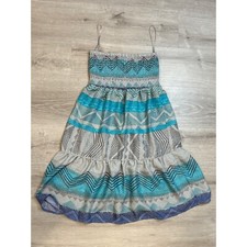 American Eagle Smocked Dress Tiered Sleeveless Casual Summer S/P