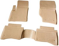 3D Gummi Fussmatten Passend FüR Vw Touareg | 7L | Bj 2002 - 2010 | Beige + Rand