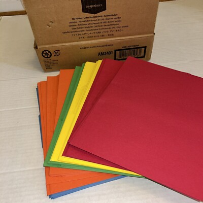 Amazon Basics 1/3-Cut Tab,Assorted Positions File Folders,Letter Size ...
