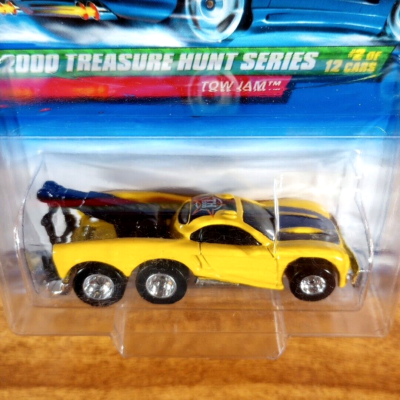 Hot Wheels 2000 Treasure Hunt Series Tow Jam Yellow Real Riders T