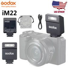 US Godox iM22 Mini Camera Flash Light Speedlite Fr Canon Nikon Sony Fuji Olympus