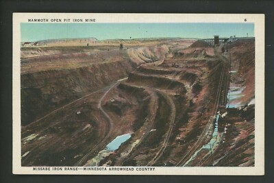 Industry Mining Iron Ore postcard Missabe Iron Range Minnesota Arrowhead Country