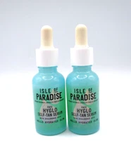 Lot/2 Isle Of Paradise Face Hyglo Self Tan Serum Hello Hydrated Glow ~ 30 ml x 2