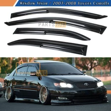 For 2003-2008 Toyota Corolla Sedan JDM Mugen Style Window Visors Rain Guards