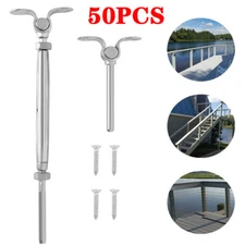 50* 3/16" T316 Stainless Steel Cable Railing Hardware Turnbuckle Tensioner Kit